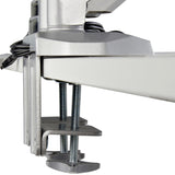 STARTECH Desk Mount Dual Monitor Arm with USB & Audio - Desk Clamp VESA Mount for up to 32" Displays - 2x USB | 2x 3.5mm audio - Ergonomic Full Motion Dual Monitor Arm - Silver (ARMSLIMDUOS) (ARMSLIMDUOS)