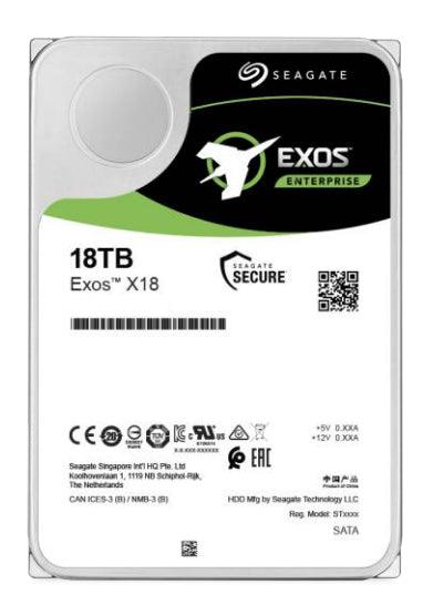 SEAGATE 18 TB | 3.5" | 7200 RPM | SAS | 270 MB|s | Helium (ST18000NM004J)