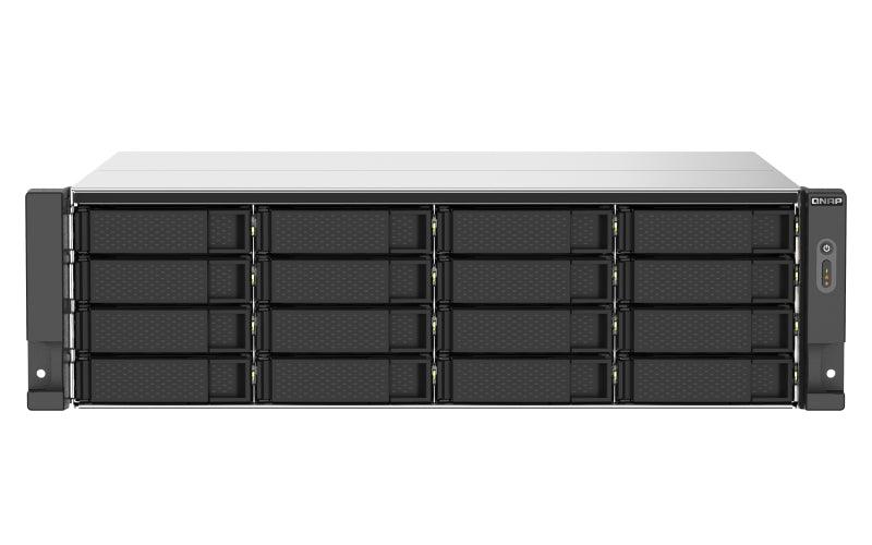 QNAP 16 x 3.5" | AMD Ryzen Embedded V1500B | 16 GB UDIMM DDR4 | 5 GB Flash | 2 x 550 W | 100-240 V | 12 kg (TS-1673AU-RP-16G)