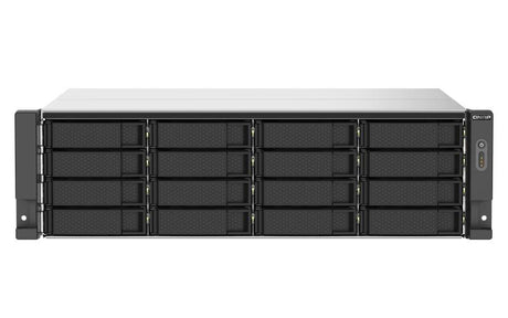 QNAP 16 x 3.5" | AMD Ryzen Embedded V1500B | 16 GB UDIMM DDR4 | 5 GB Flash | 2 x 550 W | 100-240 V | 12 kg (TS-1673AU-RP-16G)