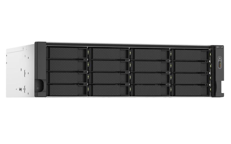 QNAP 16 x 3.5" | AMD Ryzen Embedded V1500B | 16 GB UDIMM DDR4 | 5 GB Flash | 2 x 550 W | 100-240 V | 12 kg (TS-1673AU-RP-16G)