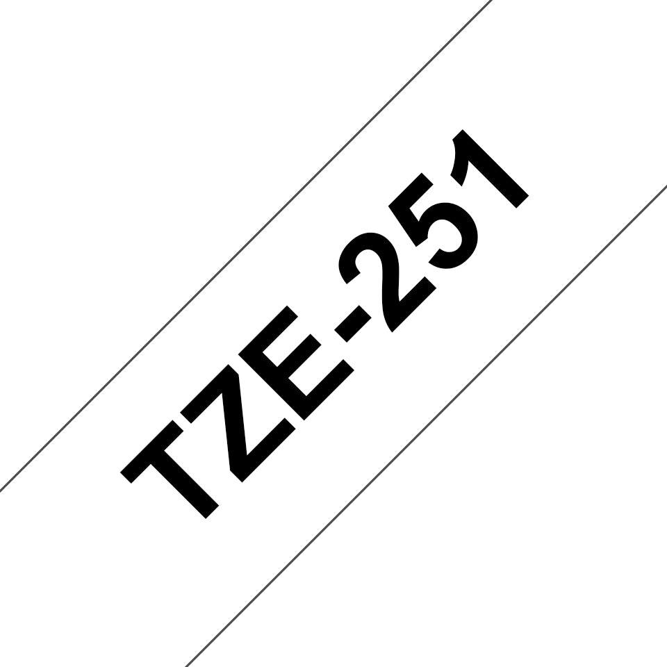 BROTHER 24 mm | Black on White | Laminated (TZE-251)