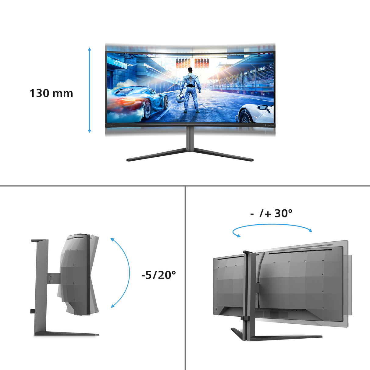 PHILIPS 34M2C6500 Monitor – 34" / WQHD / OLED / 175Hz – Gaming Monitor