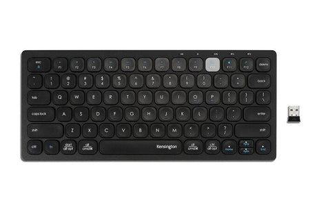 KENSINGTON Multi-Device Dual Wireless Compact Keyboard | Black (K75502US) KENSINGTON