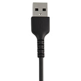 STARTECH 6" (15cm) Durable Black USB-A to Lightning Cable - Heavy Duty Rugged Aramid Fiber USB Type A to Lightning Charger|Sync Power Cord - Apple MFi Certified iPad|iPhone 12 (RUSBLTMM15CMB) (RUSBLTMM15CMB)