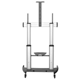 STARTECH Mobile TV Stand - Heavy Duty TV Cart for 60-100" Display (100kg|220lb) - Height Adjustable Rolling Flat Screen Floor Standing on Wheels - Universal Television Mount w|Shelves (STNDMTV100) (STNDMTV100)