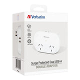 VERBATIM 12W – USB-A + USB-A / Surge Protection – Wall Charger