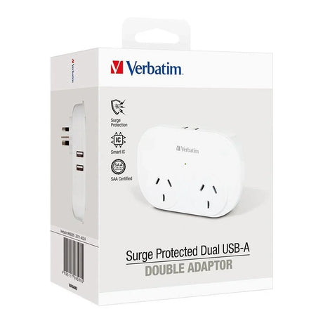 VERBATIM 12W – USB-A + USB-A / Surge Protection – Wall Charger