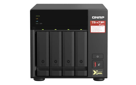 QNAP 4 x 3.5" | AMD Ryzen Embedded V1500B 2.2GHz | 8GB SO-DIMM DDR4 (1 x 8 GB) | 5GB Flash | 250W | 100-240V AC | 5.03 kg (TS-473A-8G)