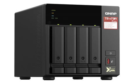 QNAP 4 x 3.5" | AMD Ryzen Embedded V1500B 2.2GHz | 8GB SO-DIMM DDR4 (1 x 8 GB) | 5GB Flash | 250W | 100-240V AC | 5.03 kg (TS-473A-8G)