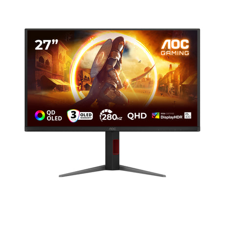 AOC Q27G4ZD Monitor – 27" / QHD / QD-OLED / 240Hz – Gaming Monitor