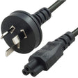 8WARE AU Power Lead Cord Cable 5m 3-Pin AU to ICE 320-C5 Cloverleaf Plug Mickey Type Black Male to Female 240V 7.5A 3 core Notebook/Laptop AC Adapter