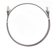 8WARE CAT6 Ultra Thin Slim Cable 0.5m / 50cm - Grey Color Premium RJ45 Ethernet Network LAN UTP Patch Cord 26AWG for Data
