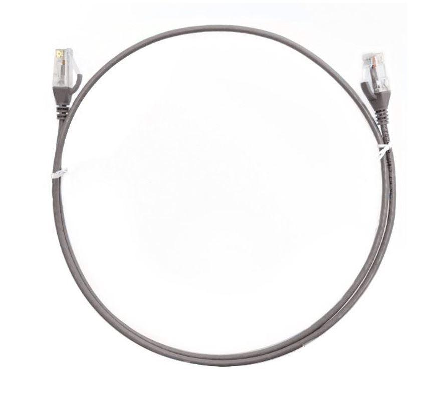 8WARE CAT6 Ultra Thin Slim Cable 0.5m / 50cm - Grey Color Premium RJ45 Ethernet Network LAN UTP Patch Cord 26AWG for Data