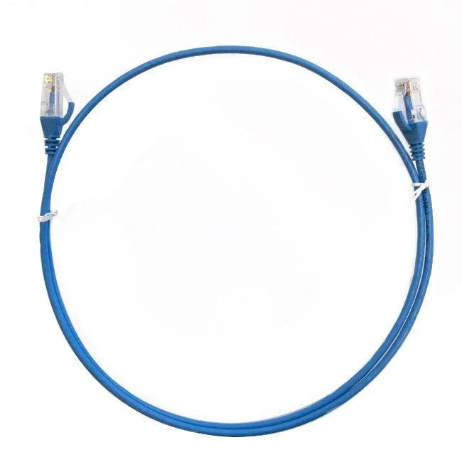 8WARE CAT6 Ultra Thin Slim Cable 1m - Blue Color Premium RJ45 Ethernet Network LAN UTP Patch Cord 26AWG for Data