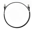 8WARE CAT6 Ultra Thin Slim Cable 2m / 200cm - Black Color Premium RJ45 Ethernet Network LAN UTP Patch Cord 26AWG for Data