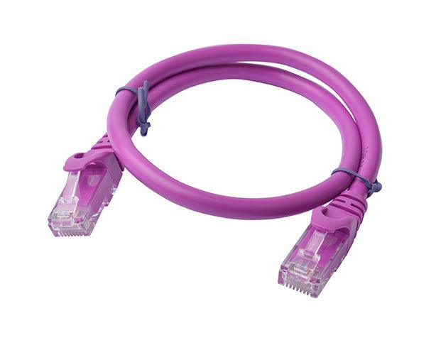 8WARE CAT6A Cable 0.5m (50cm) - Purple Color RJ45 Ethernet Network LAN UTP Patch Cord Snagless