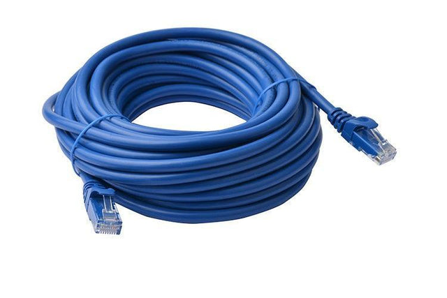 8WARE CAT6A Cable 15m - Blue Color RJ45 Ethernet Network LAN UTP Patch Cord Snagless