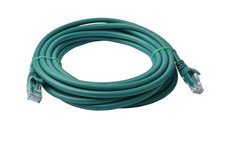 8WARE CAT6A Cable 5m - Green Color RJ45 Ethernet Network LAN UTP Patch Cord Snagless