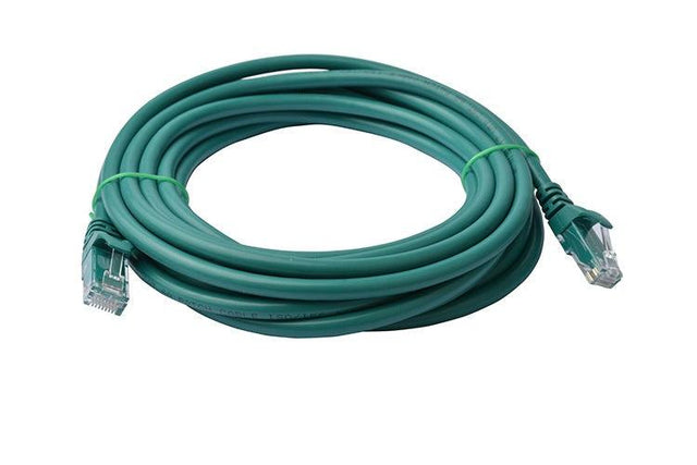 8WARE CAT6A Cable 5m - Green Color RJ45 Ethernet Network LAN UTP Patch Cord Snagless
