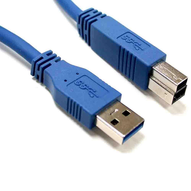 8WARE USB 3.0 Cable 1m A to B Male to Male Blue