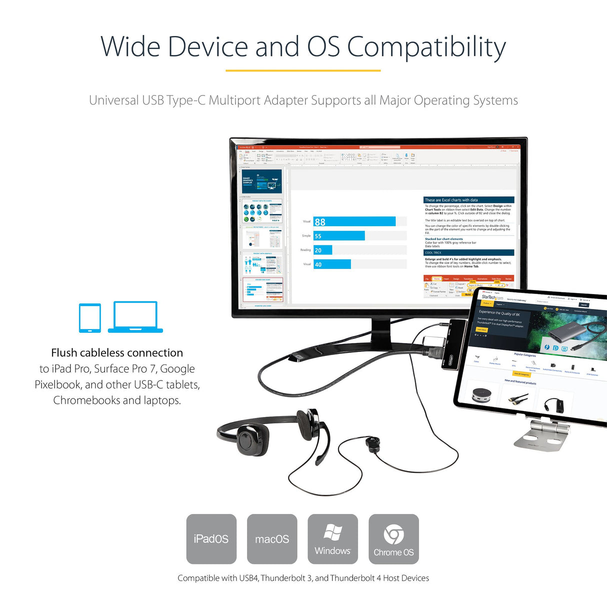 STARTECH USB-C to 4K Multiport Adapter