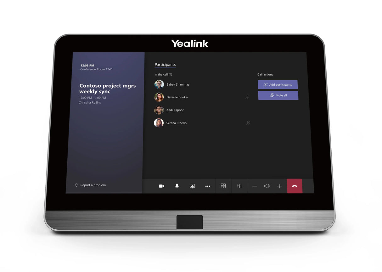 YEALINK MTOUCH II – 1280 x 800 Touch Controller Included – Teams & Zoom Certified Room System