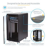 STARTECH 4-Post 25U Server Rack Cabinet | 19" Data Rack Cabinet for IT | Network Equipment | with Adjustable Mounting Rails (RK2536BKF)