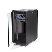 STARTECH 4-Post 25U Server Rack Cabinet | 19" Data Rack Cabinet for IT | Network Equipment | with Adjustable Mounting Rails (RK2536BKF)