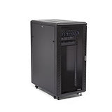 STARTECH 4-Post 25U Server Rack Cabinet | 19" Data Rack Cabinet for IT | Network Equipment | with Adjustable Mounting Rails (RK2536BKF)