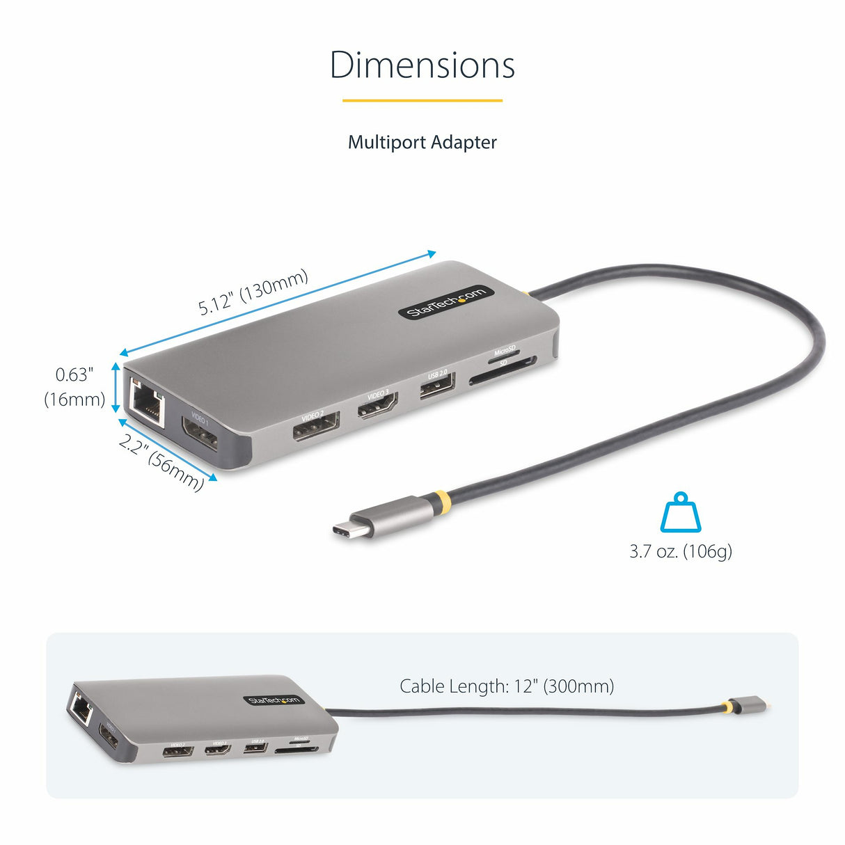 STARTECH USB-C Triple Monitor Multiport Adapter