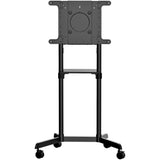 STARTECH Mobile TV Cart - Portable Rolling TV Stand for 37-70" VESA Display (154lb|70kg) - TV Stand w|Shelf & Storage Compartment - Rotate|Tilt Display - Universal TV Mount on Wheels (MBLTVSTNDEC) (MBLTVSTNDEC)