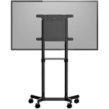 STARTECH Mobile TV Cart - Portable Rolling TV Stand for 37-70" VESA Display (154lb|70kg) - TV Stand w|Shelf & Storage Compartment - Rotate|Tilt Display - Universal TV Mount on Wheels (MBLTVSTNDEC) (MBLTVSTNDEC)