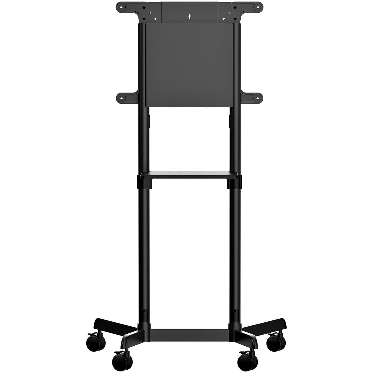STARTECH Mobile TV Cart - Portable Rolling TV Stand for 37-70" VESA Display (154lb|70kg) - TV Stand w|Shelf & Storage Compartment - Rotate|Tilt Display - Universal TV Mount on Wheels (MBLTVSTNDEC) (MBLTVSTNDEC)