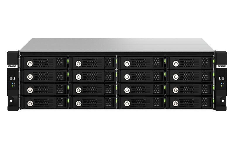 QNAP 16x 2.5"|3.5" SATA | 3 x 12Gb|s SAS 3.0 wide ports | SFF-8644 | 3U | 500 W (x2) PSU | 100-240V | 12.26 kg (TL-R1620SDC)