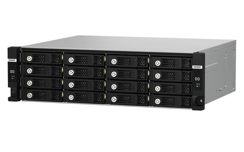 QNAP 16x 2.5"|3.5" SATA | 3 x 12Gb|s SAS 3.0 wide ports | SFF-8644 | 3U | 500 W (x2) PSU | 100-240V | 12.26 kg (TL-R1620SDC)