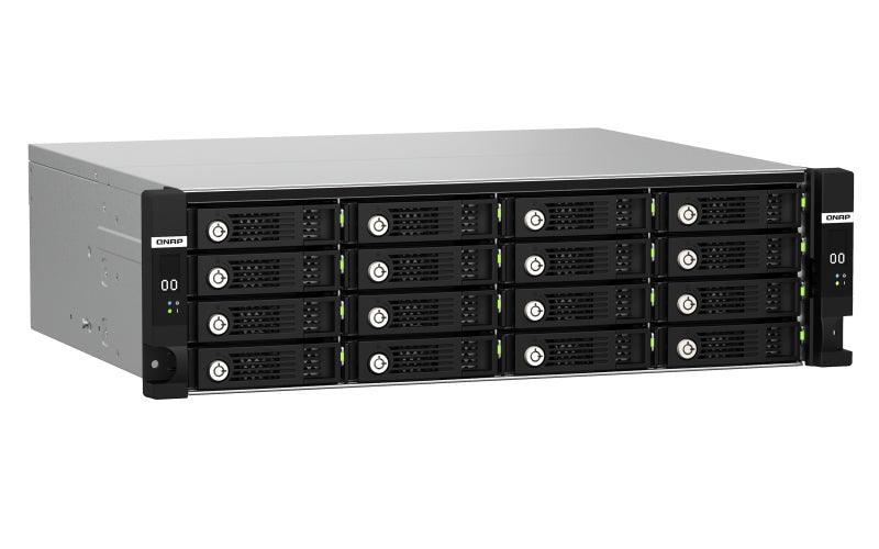 QNAP 16x 2.5"|3.5" SATA | 3 x 12Gb|s SAS 3.0 wide ports | SFF-8644 | 3U | 500 W (x2) PSU | 100-240V | 12.26 kg (TL-R1620SDC)