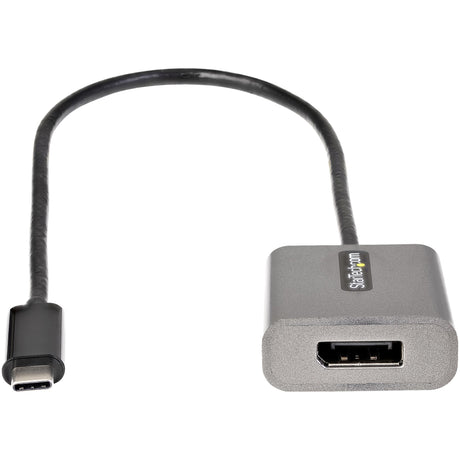 STARTECH USB C to DisplayPort Adapter - 8K|4K 60Hz USB-C to DisplayPort 1.4 Adapter Dongle - USB Type-C to DP Monitor Video Converter - Works w|Thunderbolt 3 - w|12" Long Attached Cable (CDP2DPEC) (CDP2DPEC)