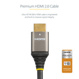 STARTECH 10ft (3m) Premium Certified HDMI 2.0 Cable - High Speed Ultra HD 4K 60Hz HDMI Cable with Ethernet - HDR10 | ARC - UHD HDMI Video Cord - For UHD Monitors | TVs | Displays - M|M (HDMMV3M) (HDMMV3M)