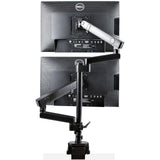 STARTECH Desk Mount Dual Monitor Arm - Full Motion Monitor Mount for 2x VESA Displays up to 32" (17lb|8kg) - Vertical Stackable Arms - Height Adjustable|Articulating - Clamp|Grommet (ARMDUALPIVOT)