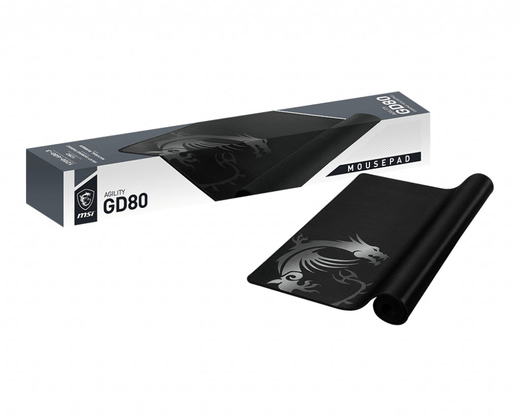 MSI AGILITY GD80 – XXL 1200x600mm / Cloth / Rubber Base & Stitched Edges – Gaming Mouse Pad