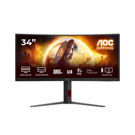AOC CU34G4 Monitor – 34" / QHD / VA / 180Hz – Gaming Monitor