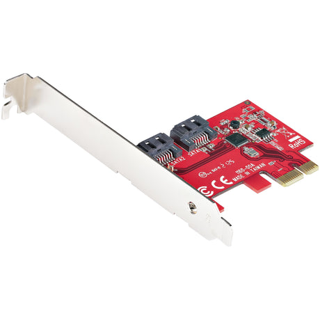 STARTECH SATA PCIe Card - 2 Port PCIe SATA Expansion Card - 6Gbps - Full|Low Profile - PCI Express to SATA Adapter|Controller - ASM1061 Non-Raid - PCIe to SATA Converter (2P6G-PCIE-SATA-CARD) (2P6G-PCIE-SATA-CARD) STARTECH