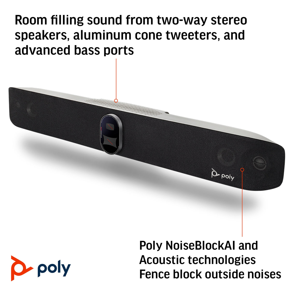 POLY Studio X70 All-In-One TC10 Controller Kit Group Video Conferencing System (8")