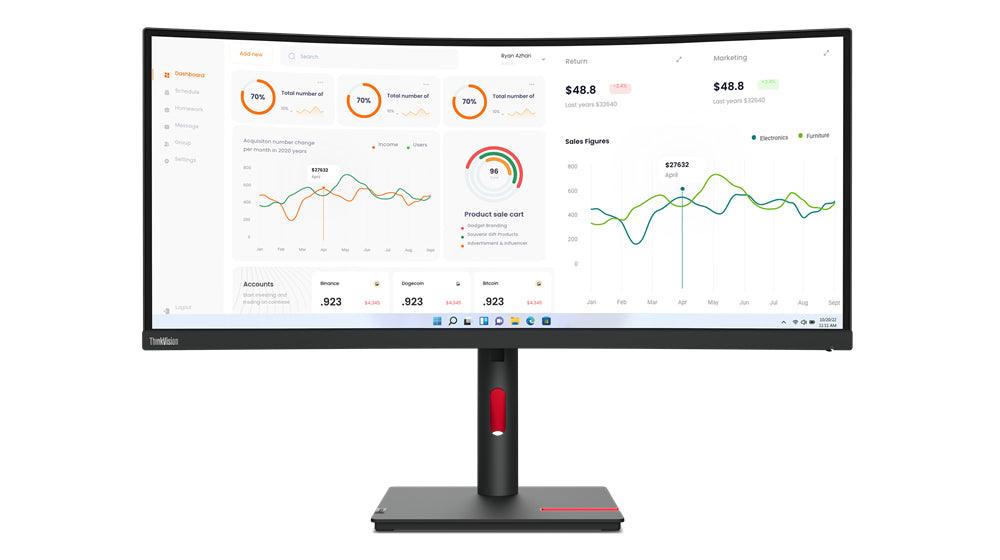 LENOVO ThinkVision T34w-30 LED display (34") Wide Quad HD Black