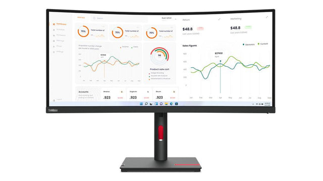 LENOVO ThinkVision T34w-30 LED display (34") Wide Quad HD Black