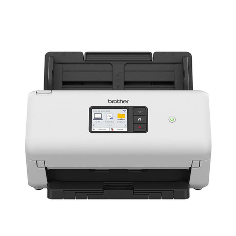 BROTHER Dual CIS | Dissplay | A4 | 355.6x215.9 mm | 1 |200 dpi | 40 ppm | 484-bit | paper\plastic cards | 256 levels(8 bit) | Wi-Fi 2.4GHz | USB 3 | 299x215x190 mm | 2.6kg (ADS-3300W)