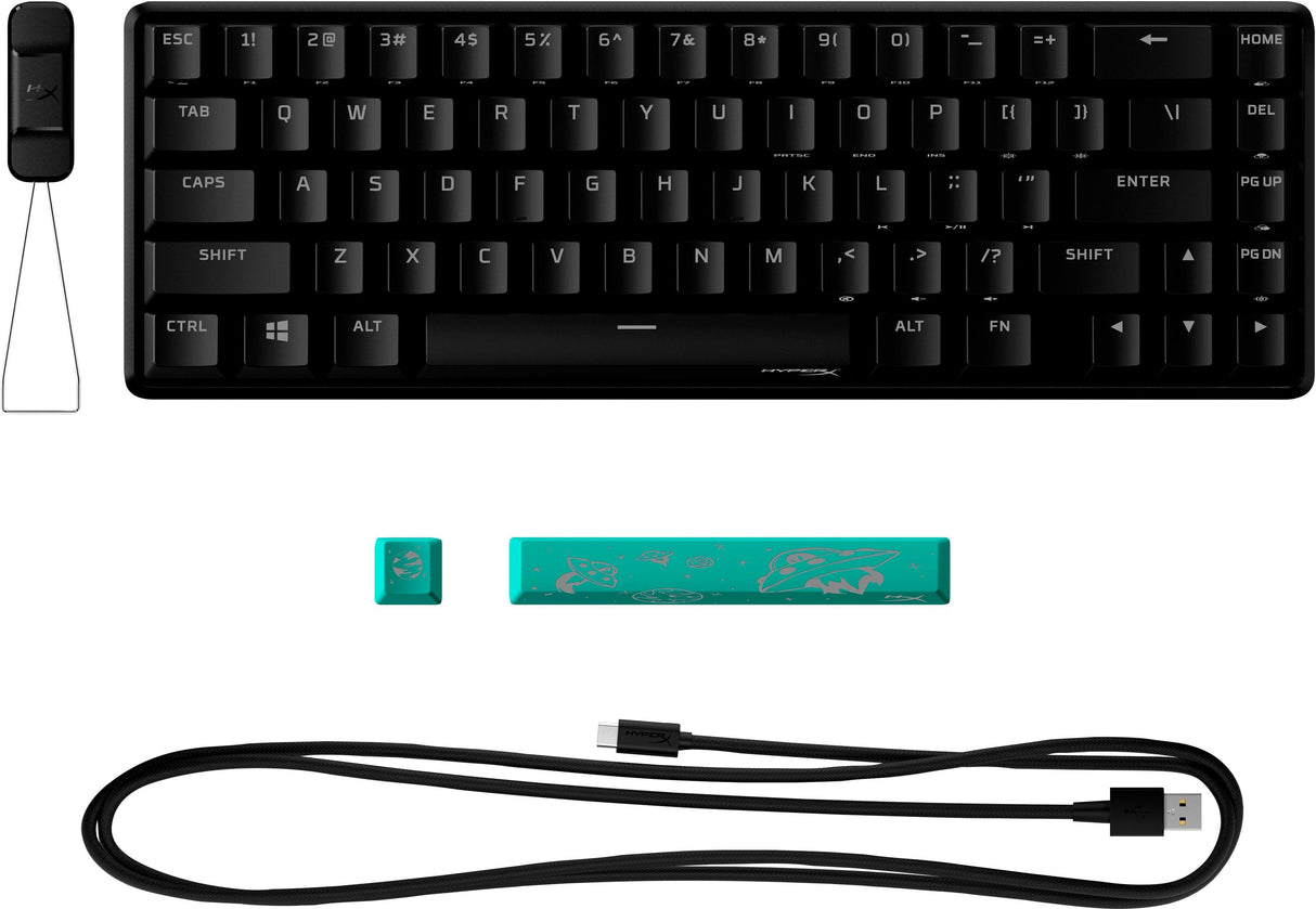 HP HyperX Alloy Origins 65 - Mechanical Gaming Keyboard - HX Aqua (US Layout) (56R64AA)
