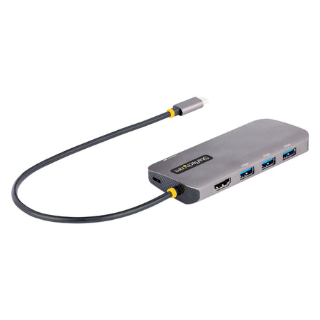 STARTECH USB C Multiport Adapter, 4K 60Hz HDMI Video, 3 Port 5Gbps USB Hub, 100W Power Delivery Pass