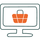 Easy online ICT procurement – shopping basket icon | TechForGood
